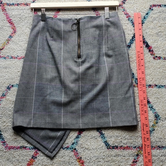 Plaid Faux Wrap Front Mini Skirt - Picture 4 of 7